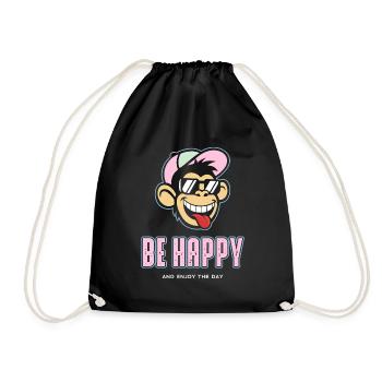 Sois heureux - Sac de sport léger - noir - Devant