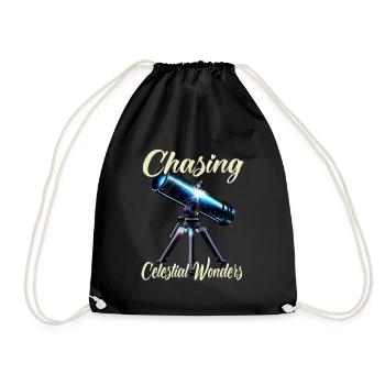 Chasing Celestial Wonders - Drawstring Bag - black - Front