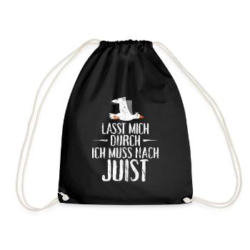 Let me through I have to go to Juist Möwe - Drawstring Bag - black - Front