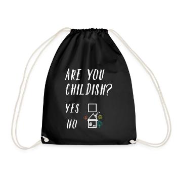 Êtes-vous enfanté Oui Non Fun Maison - Sac de sport léger - noir - Devant