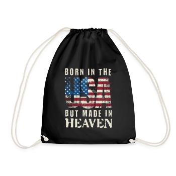 Born in the USA Made in Heaven - Drawstring Bag - black - Front