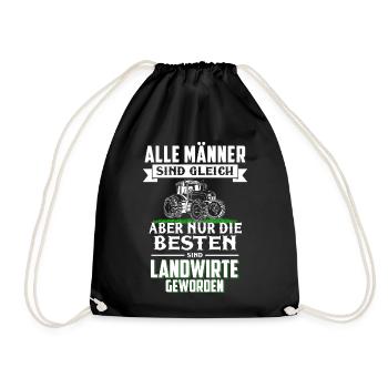 Nur die besten Männer sind Landwirte geworden - Turnbeutel - Schwarz - Vorne