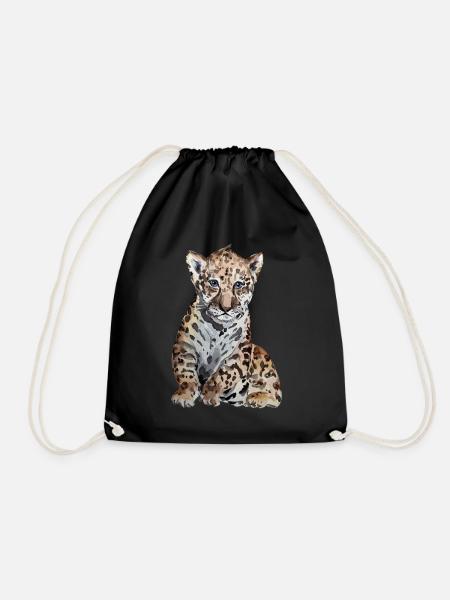 Jaguar Baby - Drawstring Bag - black