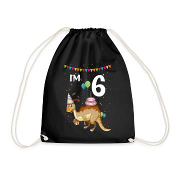 Parasaurolophus for dinosaurs and fosil hunters - Drawstring Bag - black - Front