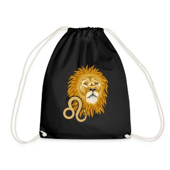 Zodiac sign Leo - Drawstring Bag - black - Front