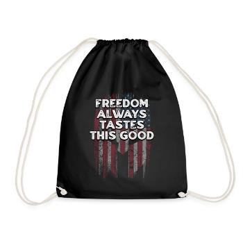 La liberté a toujours bon goût US American 4ème - Sac de sport léger - noir - Devant