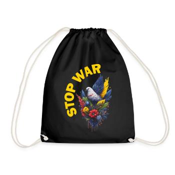 Stop guerre, Ukraine, Liberté - Sac de sport léger - noir - Devant