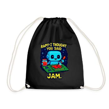 RAM or JAM? - Drawstring Bag - black - Front