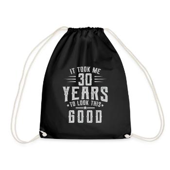 30th birthday gift: It took me 30 years - Drawstring Bag - black - Front