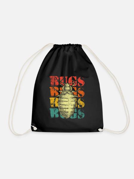 Biology Entomology - Drawstring Bag - black
