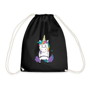 Cadeau de licorne Deadlift Unicorn Fitness - Sac de sport léger - noir - Devant
