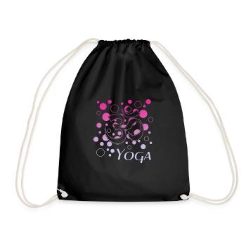 Yoga Om Namaste - Turnbeutel - Schwarz - Vorne