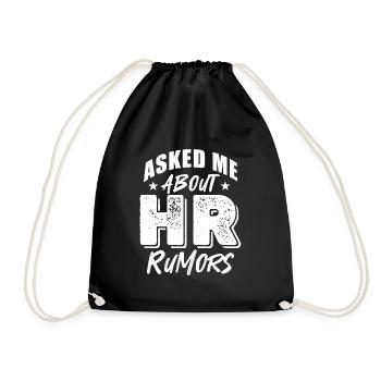 Ask me about HR rumours - Turnbeutel - Schwarz - Vorne