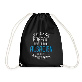 Pas parfait mais alsacien - Sac de sport léger - noir - Devant