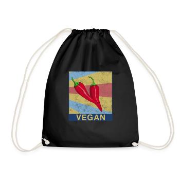 Chilli Food Food Delicious Food Vegetables - Drawstring Bag - black - Front