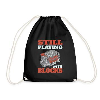 Je joue toujours avec les blocs moteurs - Sac de sport léger - noir - Devant