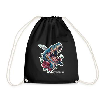 Snake Vintage Retro Design - Drawstring Bag - black - Front