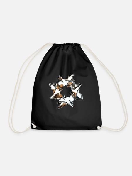 Jack Russell Kreis - Turnbeutel - Schwarz