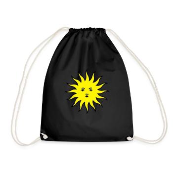 Sonne - sun - Turnbeutel - Schwarz - Vorne