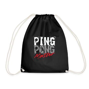 Table tennis table tennis racket table tennis player - Drawstring Bag - black - Front
