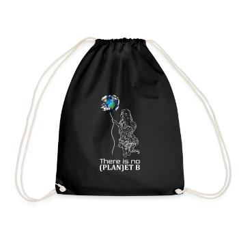 Il n'y a pas de plan B | Planète terre petite fille - Sac de sport léger - noir - Devant