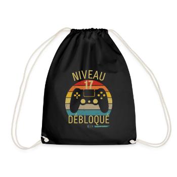 Niveau 17 Débloqué - Sac de sport léger - noir - Devant