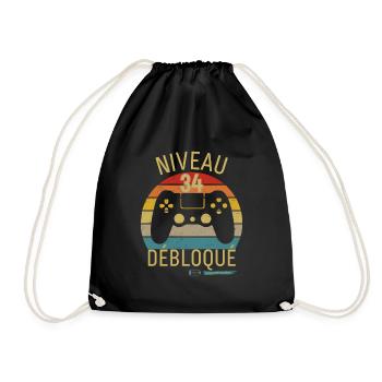 Niveau 34 Débloqué - Sac de sport léger - noir - Devant