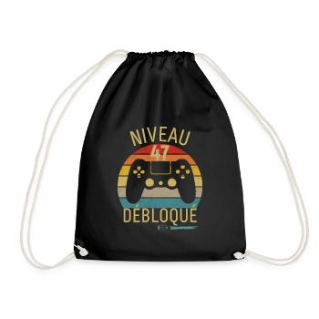 Niveau 47 Débloqué - Sac de sport léger - noir - Devant