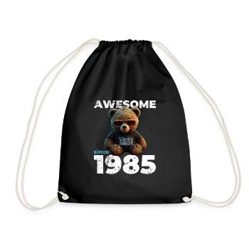 40. Geburtstag Original 1985 Jahrgang 1985 Bär süß - Turnbeutel - Schwarz - Vorne