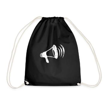 Mégaphone I Chemise Megafon I Musicien Ingénieur du son DJ - Sac de sport léger - noir - Devant
