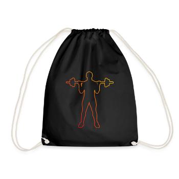 Musculation Femmes Haltérophilie Fitness Hommes - Sac de sport léger - noir - Devant