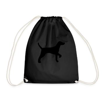 Hunting dog - Drawstring Bag - black - Front
