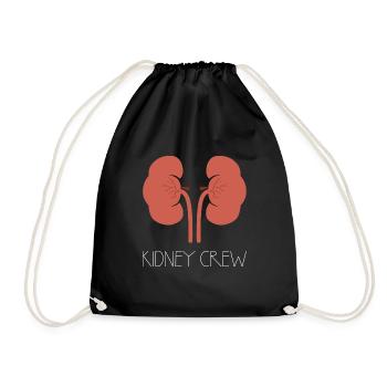 Don de greffe de rein de donneur d’organes - Sac de sport léger - noir - Devant