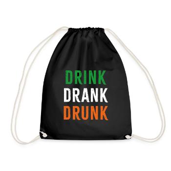 Drink Drank Drunk - Drawstring Bag - black - Front
