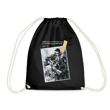 Guitariste guitariste jouer guitare cadeau - Sac de sport léger - noir - Devant