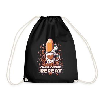 Le cycle créatif - Chaos Coffee Repeat - Sac de sport léger - noir - Devant