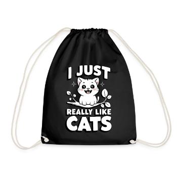 Chat Chats Amoureux Chat Propriétaire Chaton - Sac de sport léger - noir - Devant