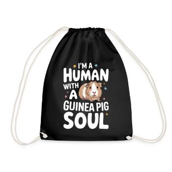Guinea pig - Drawstring Bag - black - Front