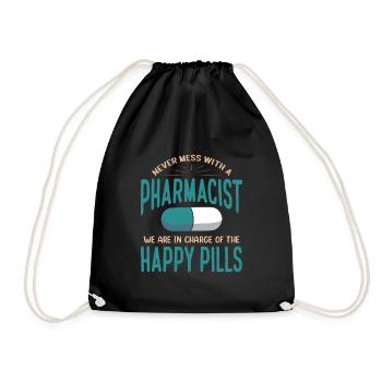 Funny Medicine Druggist Pharmacy Pharmacist - Turnbeutel - Schwarz - Vorne