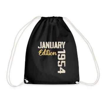 Cadeau D'anniversaire Nées En Janvier 1954 - 1954 - Sac de sport léger - noir - Devant