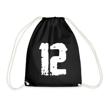 12 Nombre Vintage - Sac de sport léger - noir - Devant