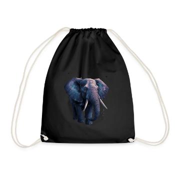 Eléphant d’Afrique - Sac de sport léger - noir - Devant