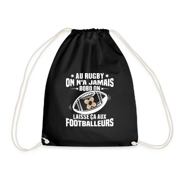 Cadeau humour pour joueur de rugby - Sac de sport léger - noir - Devant