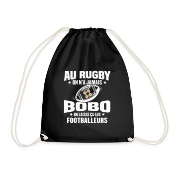 Cadeau humour pour joueur de rugby - Sac de sport léger - noir - Devant