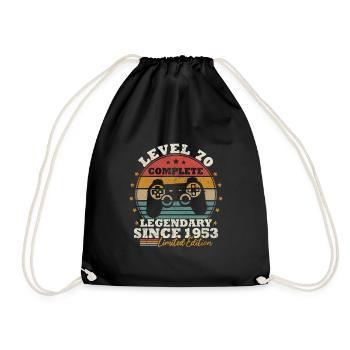Level 70 unlocked - Drawstring Bag - black - Front