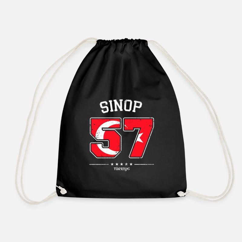 Sinop 57 Türkiye Retro - Turnbeutel - Schwarz