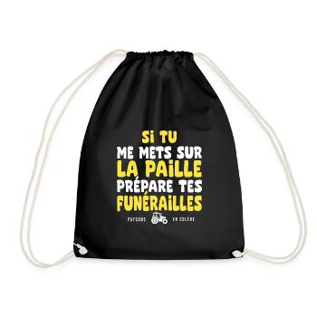 paysans en colere agriculteur agricultrice - Sac de sport léger - noir - Devant