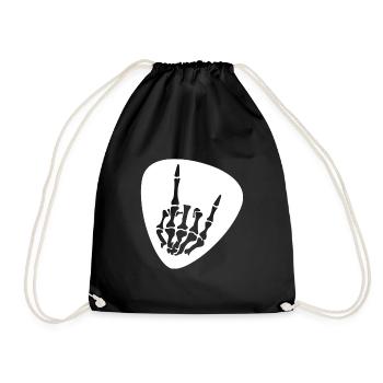Guitar Pick Plectrum Skeleton French Friesfork Main - Sac de sport léger - noir - Devant