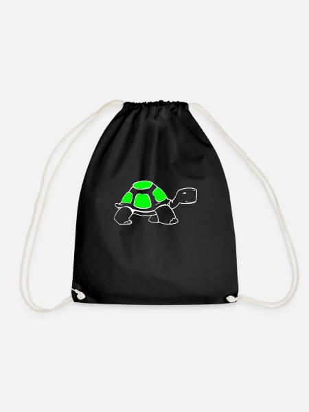 Schildkröte - Turnbeutel - Schwarz