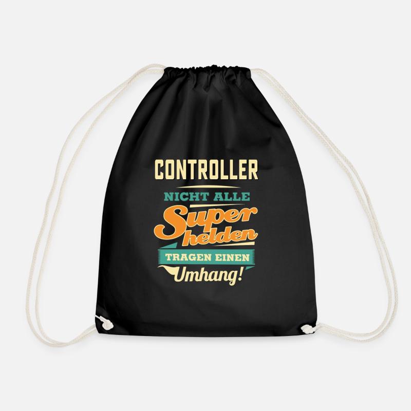 Superhelden Umhang - Controller - RAHMENLOS Beruf - Turnbeutel - Schwarz